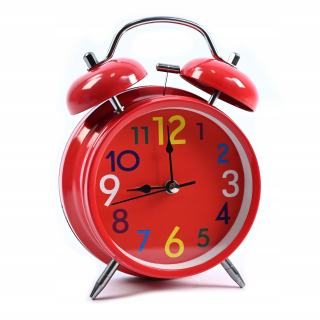 Detské hodiny do izby - ČERVENÉ HODINY S BUDÍKOM HLASITÝ ALARM