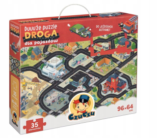 Czúcz Veľký Puzzle cestnej premávky pri vozidlách deti + 3L