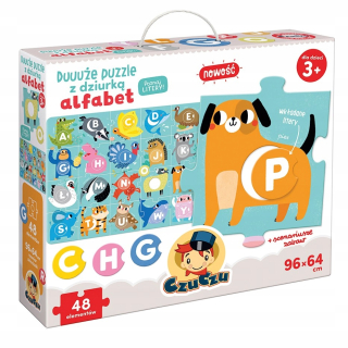 Czúcz Veľký Puzzle s dierou abeceda Literki + 3L