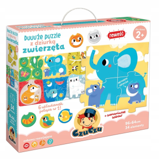 Czúcz veľké puzzle s dierou zvierat +2 rokov