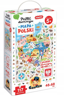 Czúcz Pozorovanie Puzzle 117 Mapa Poľska 6725697