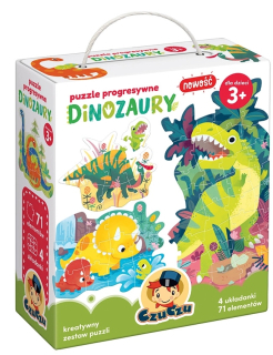 Senzor Puzzle Progressive Dinosaurs 3lata + 71el.