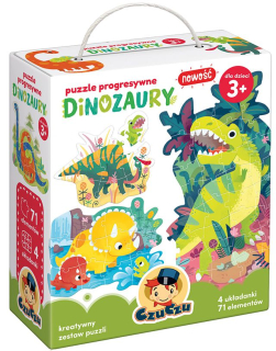 Czúcz PROGRESSIVE PUZZLE DINOSAURS pre deti 3+