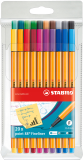 Tenký príbeh Stabilo Bod 88 Sada 20 farieb Pouch