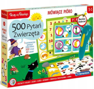 Clementoni Herný hovorí perie 500 otázok - Zvieratá