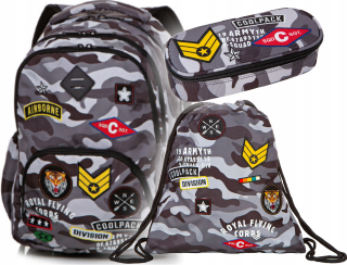 Školská taška, batoh - COOLPACK ŠKOLY BACKPACK MLÁDEŽE + CASE