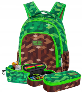 Školský batoh - Coolpack School Backpack City Jungle Pixels Game
