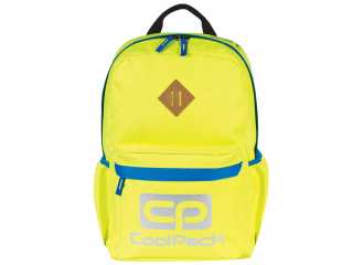 Školský batoh - Coolpack mládež batoh neónovo žltá pevná látka