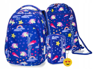 Školský batoh - Coolpack School Backpack set 1 trieda jednorožec