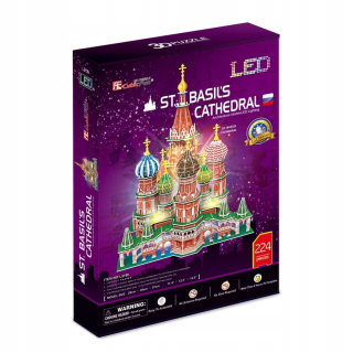 Zábavné kubické puzzle 3D LED sv. Bazalka