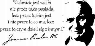 Samolepky do detskej izby - Nálepka na stenu pápež Jan Paweł 2 020