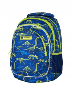 Školský batoh - Four -Chamber Astabagpack s motívom dinosaura