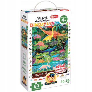 Czúcz Dinosaury Pozorovanie Puzzle a plagátov 4+