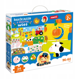 Czúcz Duuuże puzzle s otvorom obce pre deti 2+