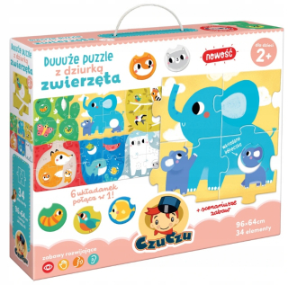 Czúcz Duuuże Keyhole puzzle s domácimi zvieratami 2+