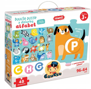 Czúcz Duuuże vzdelávacie puzzle s abecedou diery