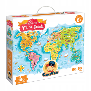 Czúcz puzzle mapa sveta 168 prvky platidlo