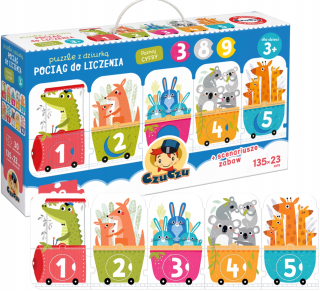 Czúcz Train Puzzle s počítaním diery 3+