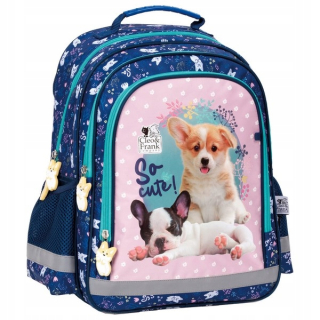 Školský batoh - Derform Backpack School School Bag Cleo a Frank Dog