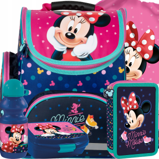 Školská taška - batoh, set, zostava - Derform Minnie School Bag Set 5el.