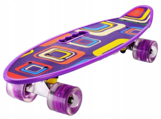 Flaish Skateboard s rukoväťou žiariacimi kolesami