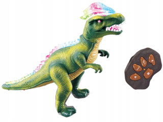 Dinosaurus REX riadený diaľkovými ovládacími svetlami