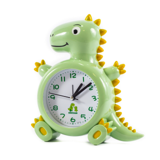 Hodiny do detskej izby - Dinosaur hodiny s budíkom 21 cm rôzne farby
