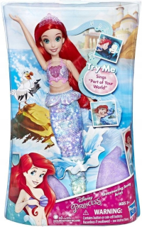 DISNEY PRINCEZNÁ MALÁ morská víla ARIEL HRACIA BÁBIKA
