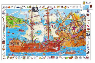 Puzzle Djeca pozorovacie pirátmi - 100 dielov