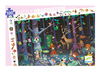 Djeca Puzzle Pozorovanie Enchanted Las 100 elom