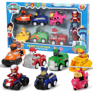 Psy hliadka set 7 vozidiel psov + figúrka psov