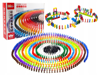 Stavebnica - Domino drevené kocky veľké puzzle 1000 el.