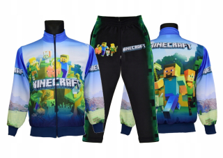 Minecraft -  Traťové súpravy Minecraft Mikiny nohavice vzor M1 Veľkosť 140