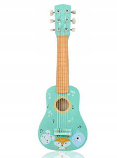 Drevená gitara pre deti od 6 nylonové struny