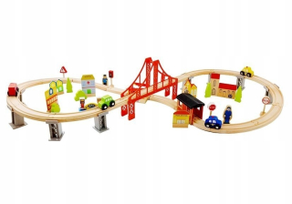 Drevená únos auto track + príslušenstvo