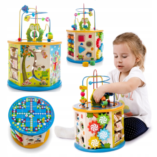Drevené kocky Educational triedič 8in1 + Game