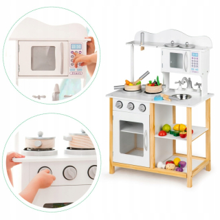 DREVENÁ KUCHYŇA PRE DETI + DOPLNKY ECOTOYS