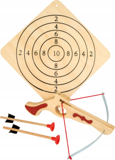 Kuše WOODEN BOW pre deti + 2 štít výstrely