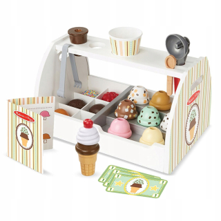 Drevený Ice Cream zmrzlina shop Sada príslušenstva