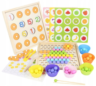 Drevená Memory Puzzle Puzzle hry Montessori