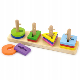 Drevené puzzle triedič tvarov