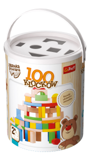 Stavebnica - DREVENÉ BLOKY 100 kusov 60651 TREFL