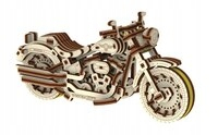 Drevené 3D Puzzle Cruiser v Twin Motocykel