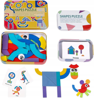 Drevené puzzle Montessori Domáce Puzzle Game