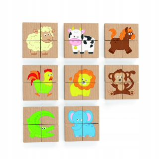 Drevené puzzle na magnet zlotých puzzle