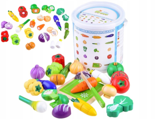 Drevené Velcro rezanie zelenina Kit XXL