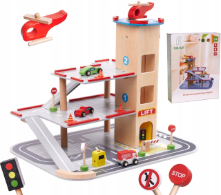 Drevený Garážové státie CARS poschodová ulíc