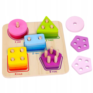 Drevené triedič puzzle tvary vedy