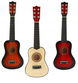 Veľká drevená gitara pre deti 6 reťazcov