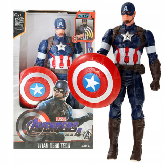 Postavička - Veľký figurín kapitán Amerika 30 cm zvukovo svetlo